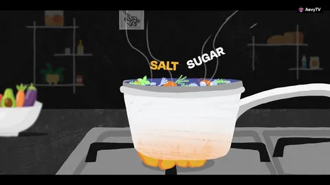 Cooking illustration animation